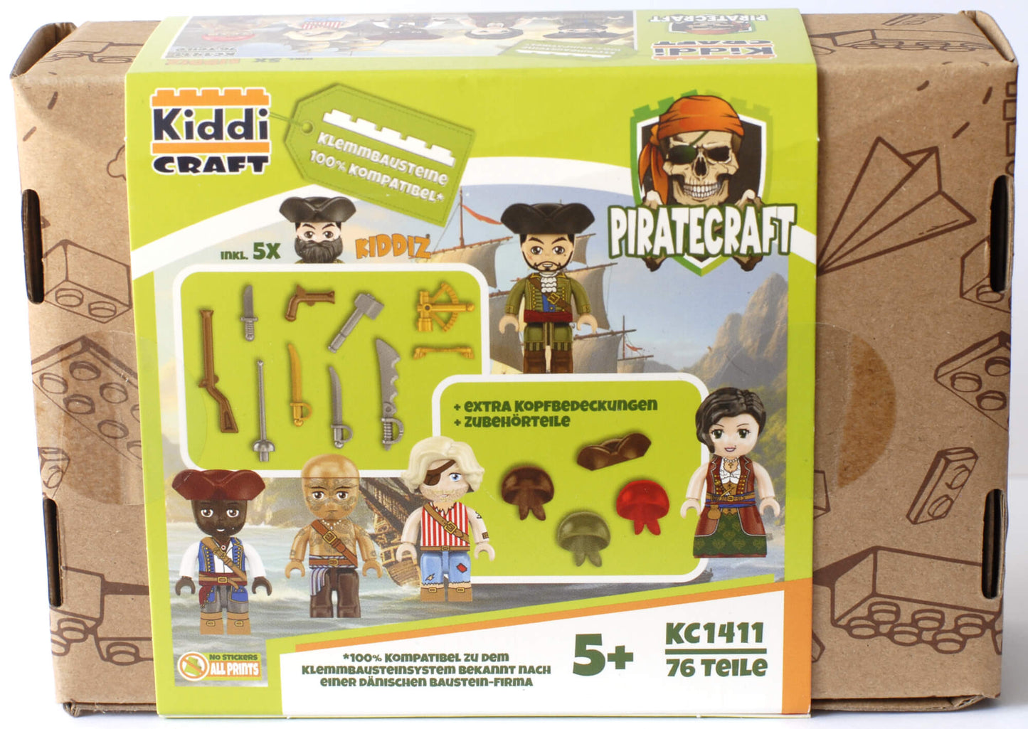 Kiddicraft KC1411 KIDDIZ Figuren-Pack: Piraten Crew