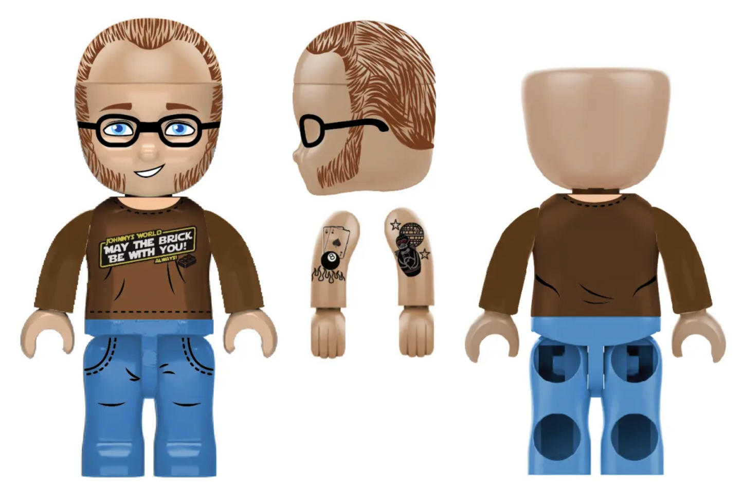 Kiddicraft KC1406 KIDDIZ Figuren-Pack: Held der Steine & Johnny´s World