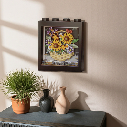 LOZ 1905 Bilderrahmen: 3 D-Bild Sonnenblumenkorb