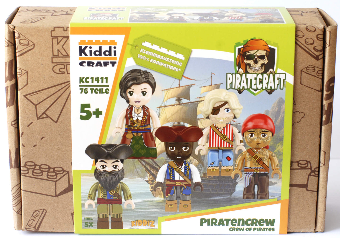 Kiddicraft KC1411 KIDDIZ Figuren-Pack: Piraten Crew