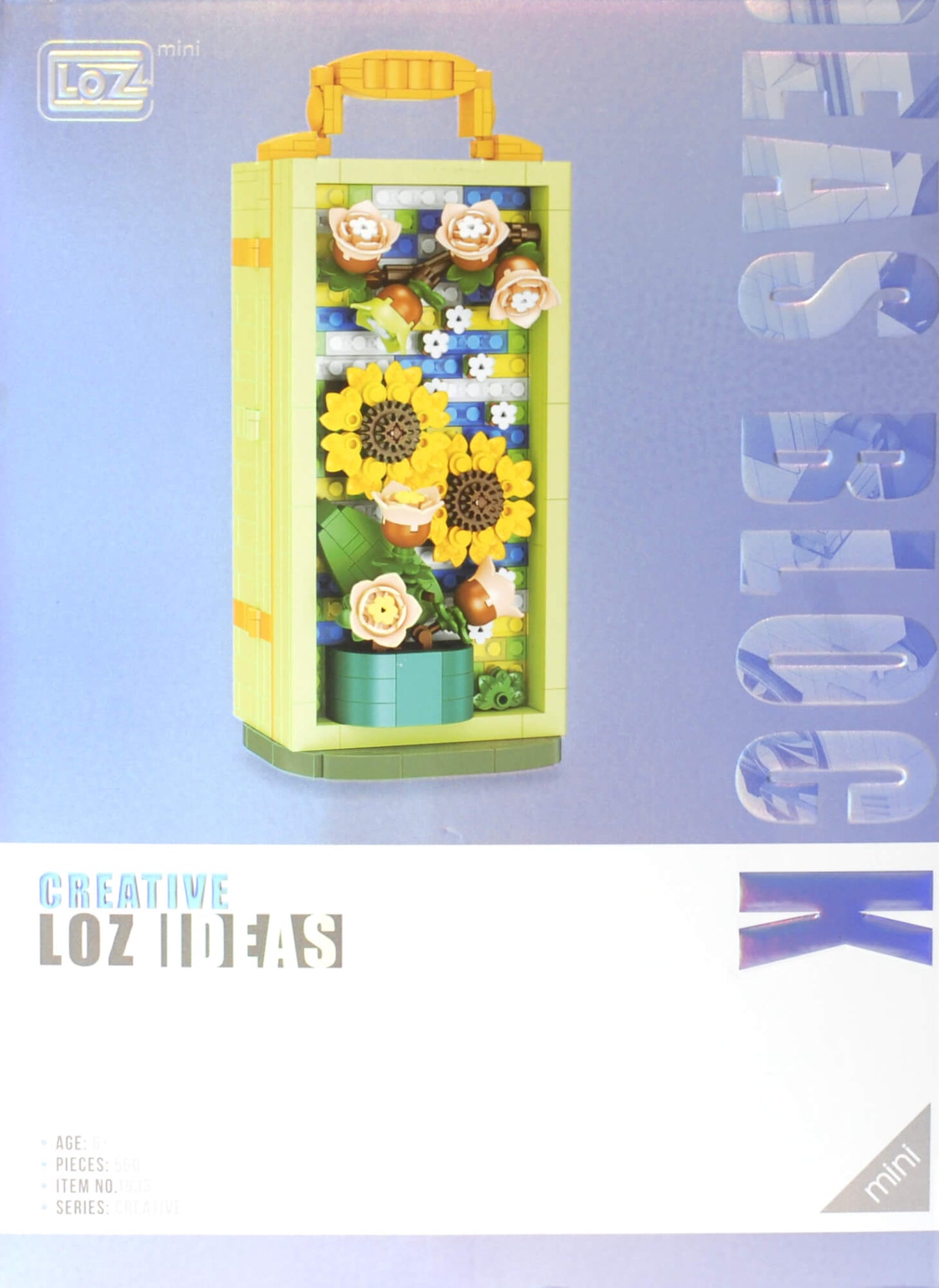 LOZ 1933 Schmuckkästchen mit Sonnenblumen