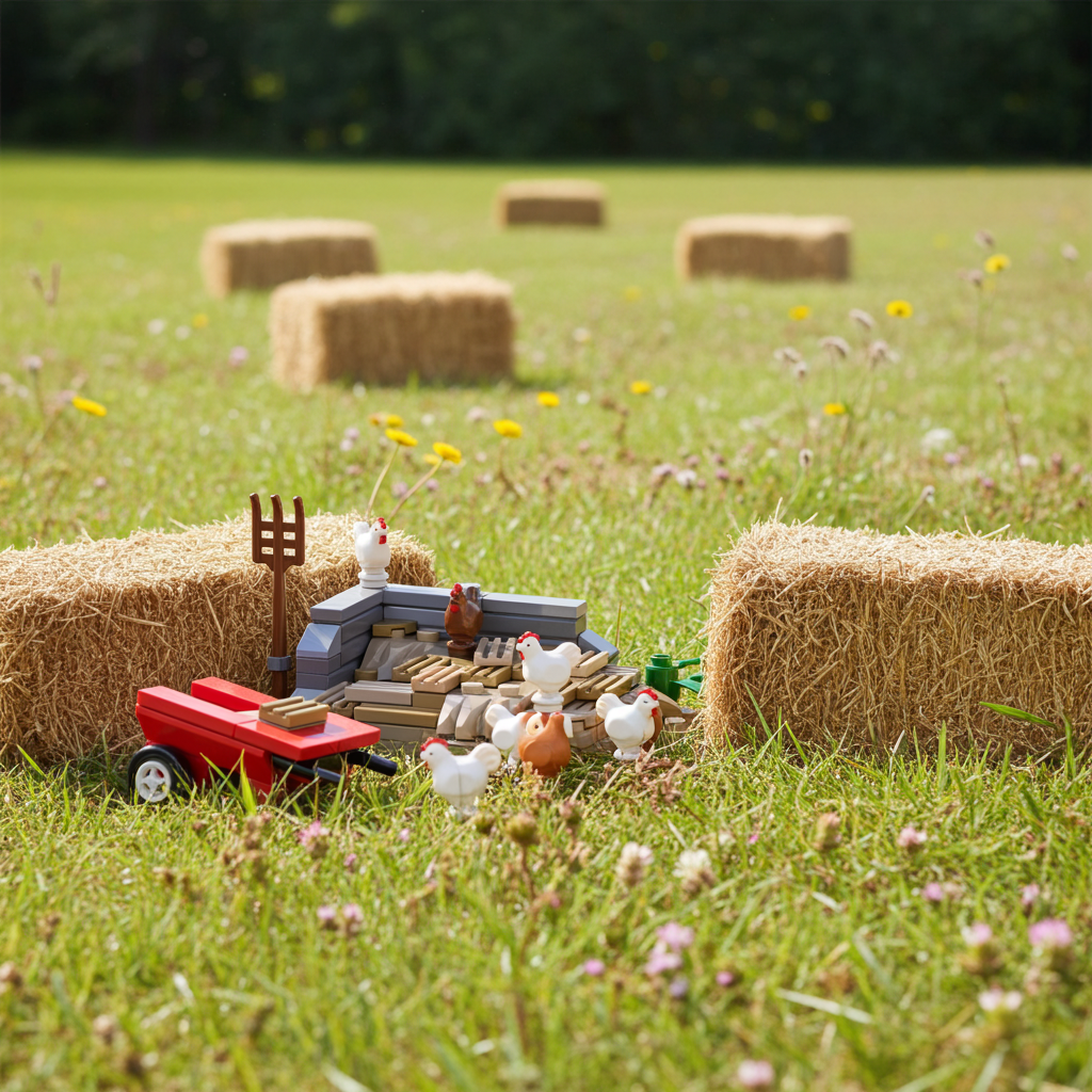 Kiddicraft KC1102 Misthaufen mit Hühnern