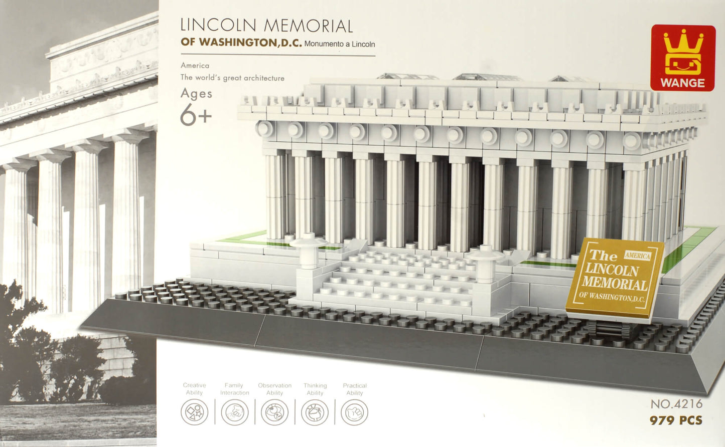 Wange 4216 Architect-Set Lincoln Memorial of Washington D.C.