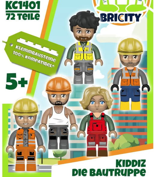 Kiddicraft KC1401 KIDDIZ Figuren-Pack Bautruppe