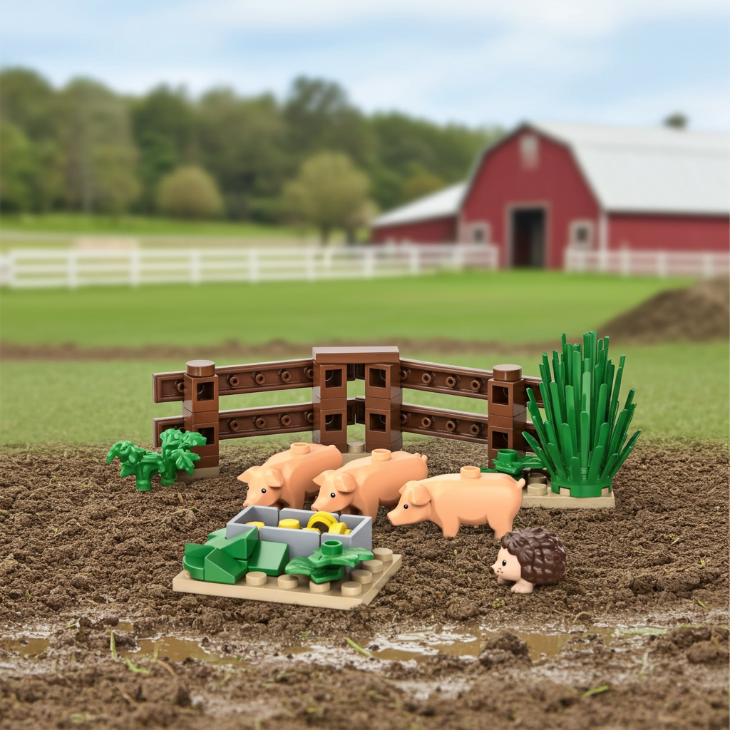 Kiddicraft KC1103 Schweine im Freiland